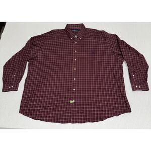 Polo Ralph Lauren Shirt Mens 3XB Check Button Down Classic Fit Great Condition